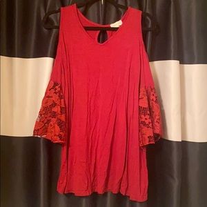 Plus Size Cold Shoulder Top